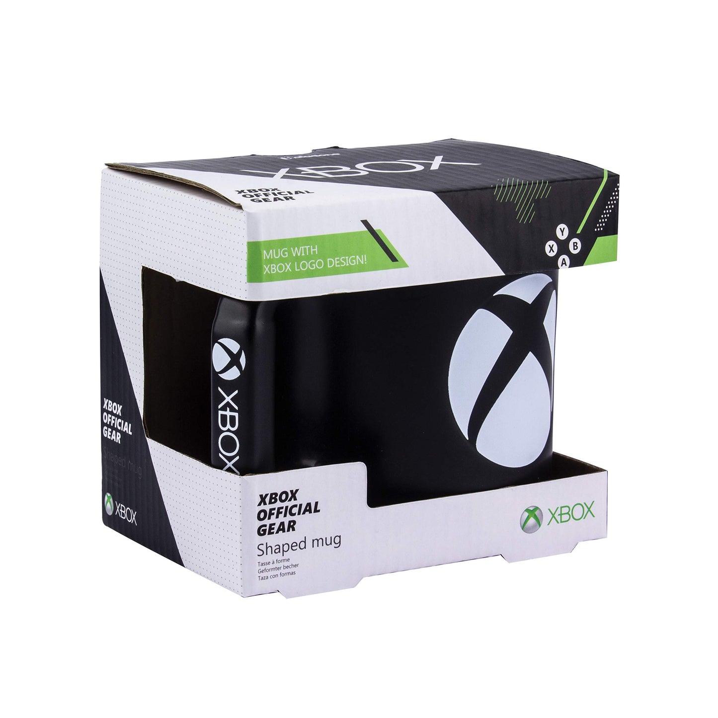 Paladone Xbox ceramic coffee mug featuring official Xbox 360 gaming design, ideal for collectors and gaming enthusiasts.