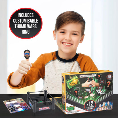 WOW! Stuff WWE Money in the Bank Mystery Gift Pack | 14+ WWE Surprises | Including Exclusive Thumb War Superstars, Custom Ring, Stickers & Slap Band | Collectible Briefcase Pack with Hidden Reveals