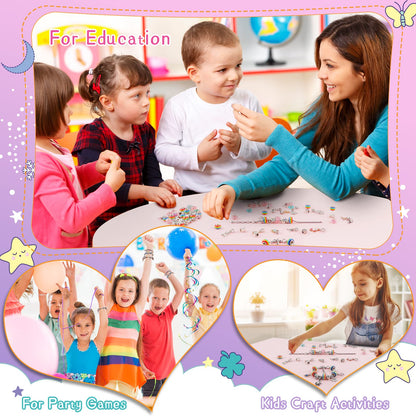 Unicorn Gifts for Girls - Arts Crafts Jewellery Bracelet Making Kit for Kids Age 7 8 9 10+ Year Old, Christmas Birthday Presents, Advent Calendar Stocking Fillers for Children