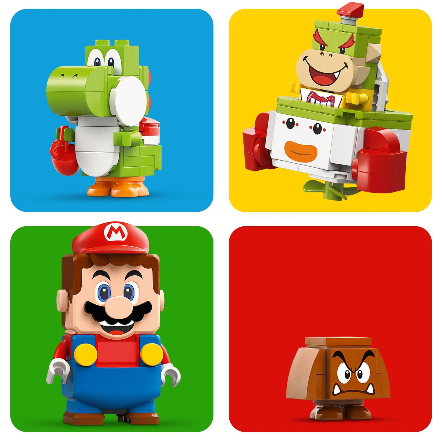LEGO Super Mario Adventures set features interactive Mario, Bowser Jr.'s Clown Car, and Yoshi toy for kids ages 6 and up.