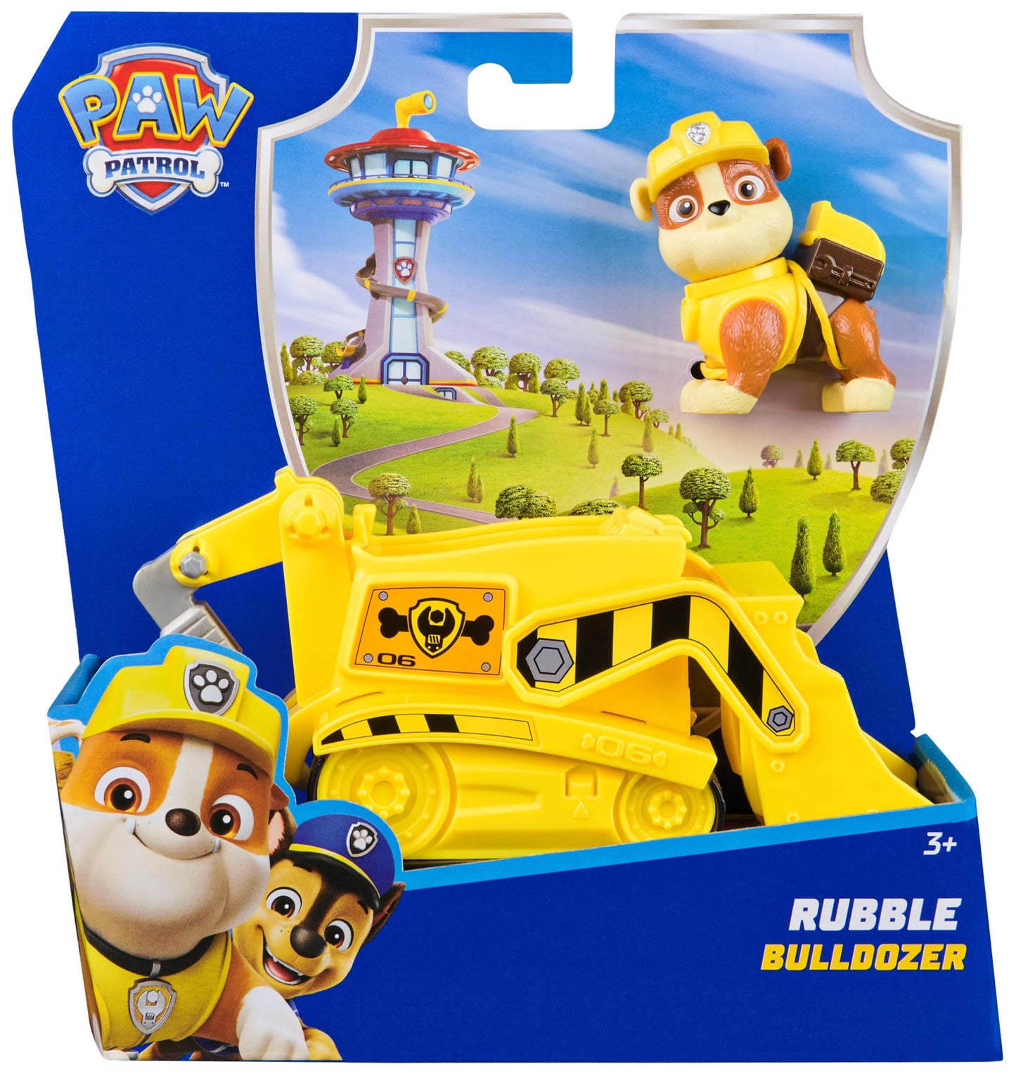 Paw Patrol, Rubble’s Bulldozer Toy Truck with Collectible Action Figure, Sustainably Minded Kids’ Toys for Boys & Girls Aged 3 and Up