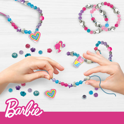 Lisciani - BARBIE - We Dream Together Jewellery Box - Jewellery Box to Create for Children From 5 Years - Activity Without Screen - Fine Motor Skills, Creativity and Storage - Beads and Charm Kit