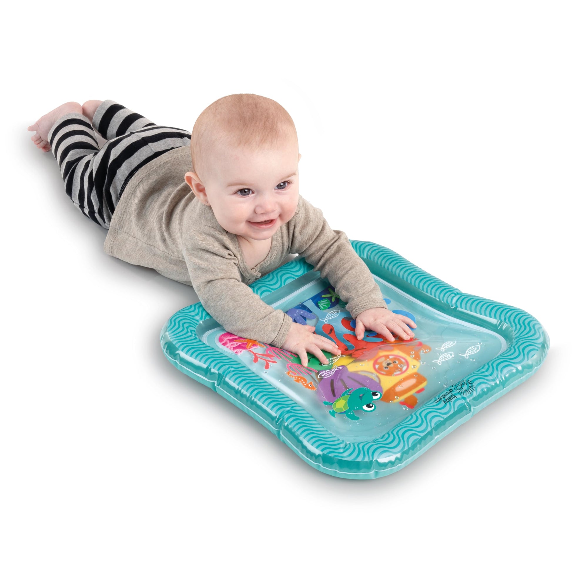 Baby Einstein Ocean Explorers water mat with colorful aquatic designs for tummy time and play for babies aged 0-36 months.
