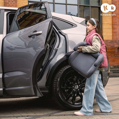 Kinderkraft I-Spark I-Size Baby Car Seat, Group 2/3, 100-150 cm, from 3.5 to 12 Years, 15 to 36 Kg, Light (4.5 Kg), 3-Point Seat Belt, Side Protection, Black