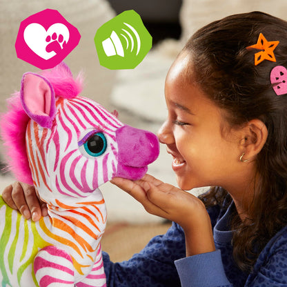 FurReal Zenya My Rainbow Zebra Toy, Interactive Pets Toys for 4 Year Old Girls & Boys & Up