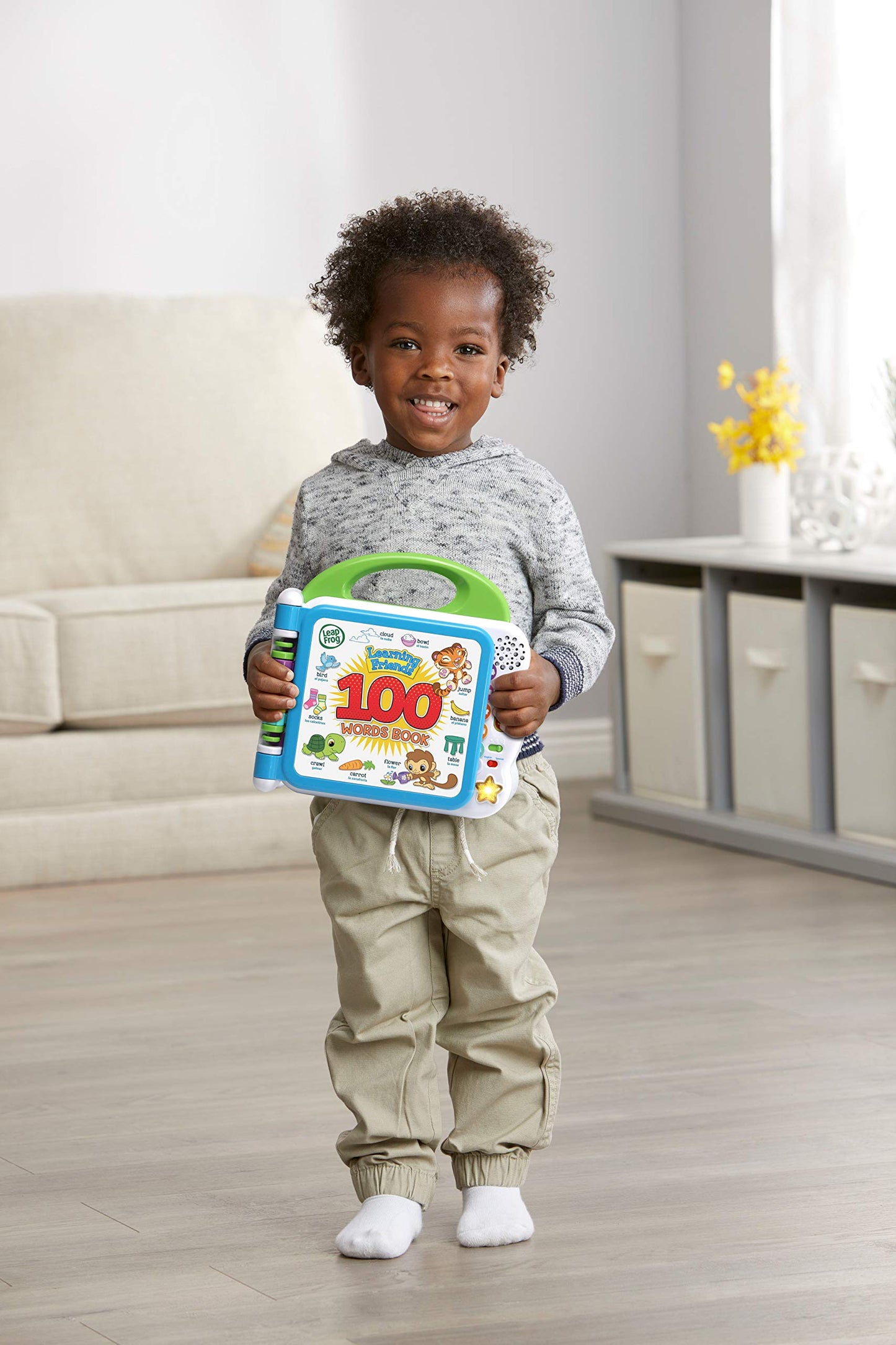 LeapFrog 601503 Learning Friends 100 Words Baby Book Educational and Interactive Bilingual Playbook Toy Toddler and Pre School Boys & Girls 1, 2, 3, 4+ Year Olds, Multi-Colour, One Size