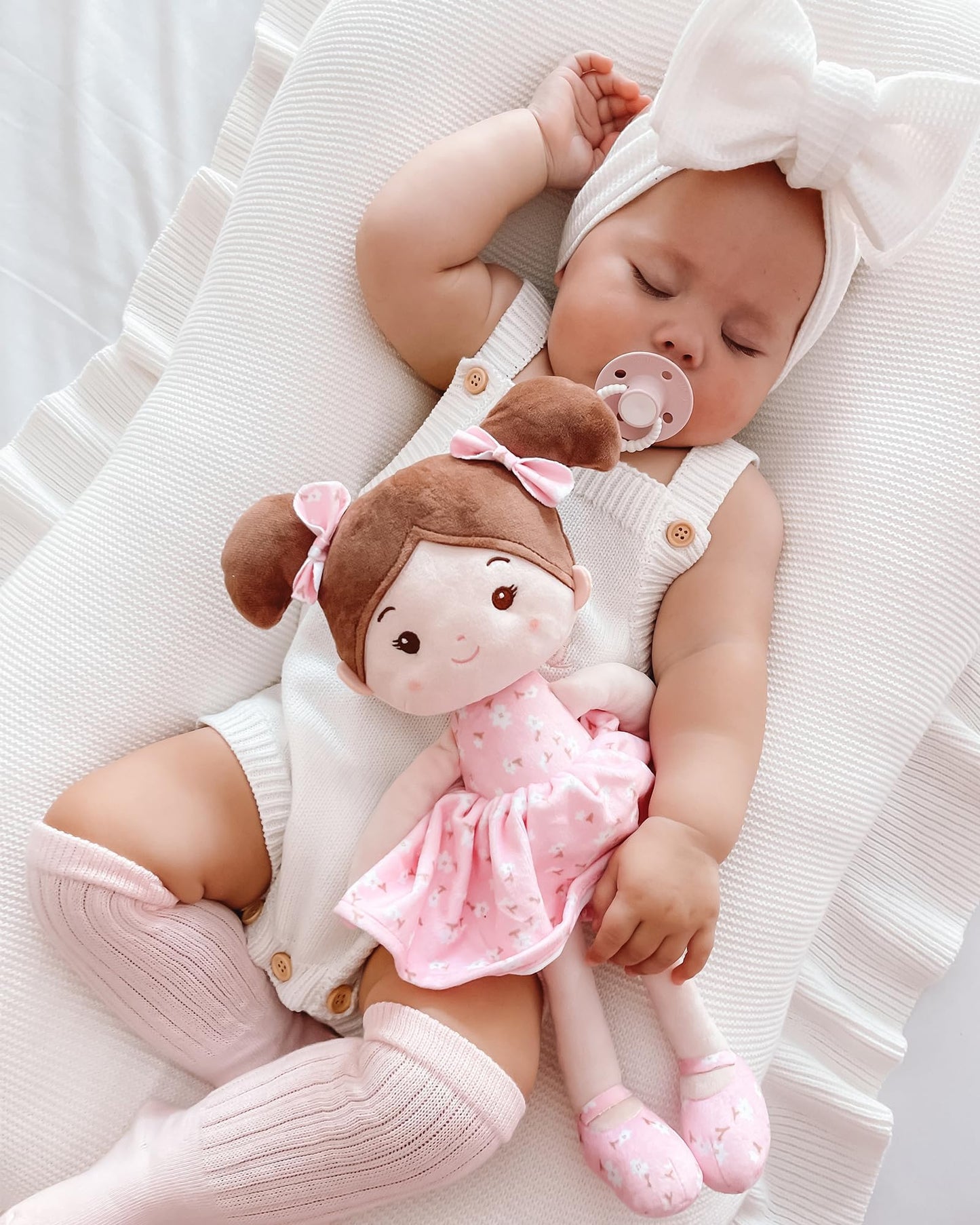 LeyaDoll Soft Baby Doll-12inch-Best Gift for Your Little One-FloraBelle(Pink)
