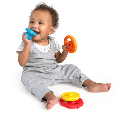 Baby Einstein Stack & Teethe Multi-Textured Easy-to-Grasp 5-Piece Teether Toy Set, Ages 3 Months +