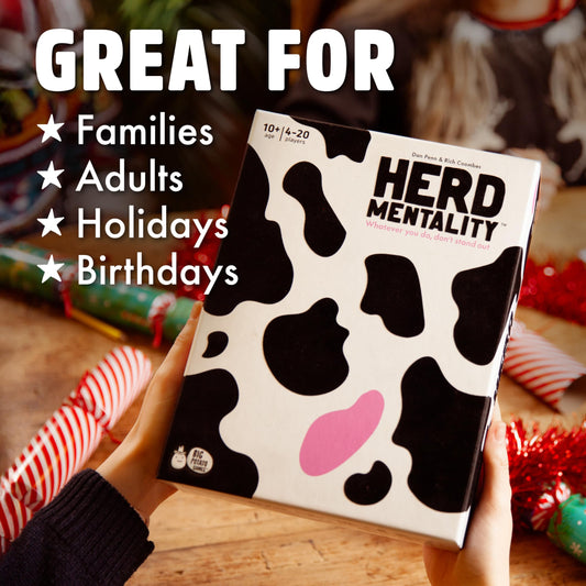 Herd Mentality – Udderly Hilarious Family & Party Board Game for Adults, Teens & Kids | 4–20 Players | Easy to Learn & Loved by Millions | Bonus Online Content | Great for Christmas Gifting