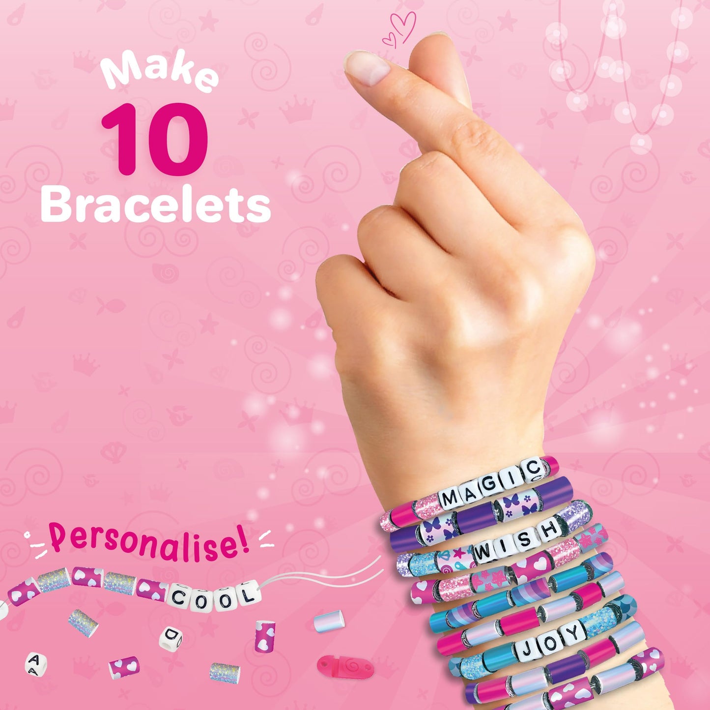 Imagimake Spin n Pop DIY Bracelet Making Kit | Jewellery Craft Kits for Kids | Friendship Bracelet Maker | Make Your Own Beads | Teenage Girls Gifts | 8 Year Old Girl Gifts | Gifts for Teenage Girls