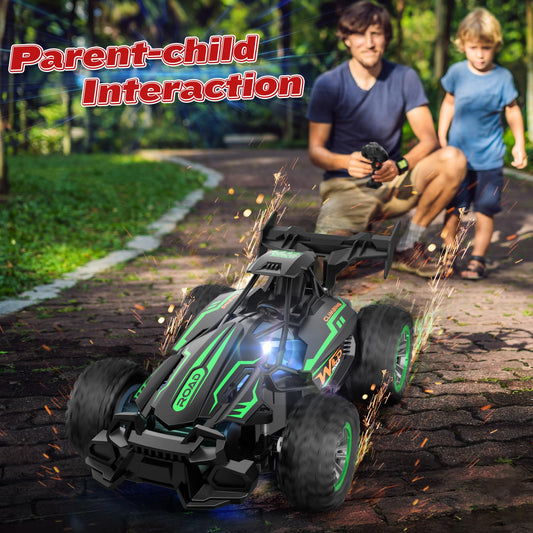 Perbabe RC Car Remote Control Cars, 2.4GHz 20+KM/H High Speed Radio Controlled Cars 2WD RTR All Terrain Off-Road Race Car with Rechargeable Battery Toy Gifts for Kids Boys Girls 3 4 5 6 7 8 9 10