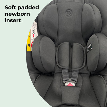 My Babiie MBCS02 SE i-Size Baby Car Seat - 40-87cm (Birth to 15 Months Approx.), R129, Group 0+, Lightweight Infant Carrier, Large Canopy, Newborn Insert, Adjustable Headrest - Black SE