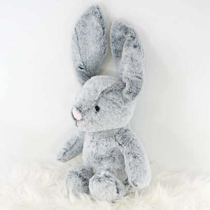 The Magic Toy Shop Grey Plush Rabbit Bunny Teddy 25cm - Super Soft Cuddly Toy - Seated Stuffed Animal, Suitable from Birth - Great Gift for Kids & Adults for All Occasions