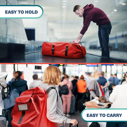 Bramble - XL Stroller Bag for Airplane - Extra Large Pram Bag for Airplane Travel - Water Resistant Double Pushchair Buggy Cover for Gate Check (Red)