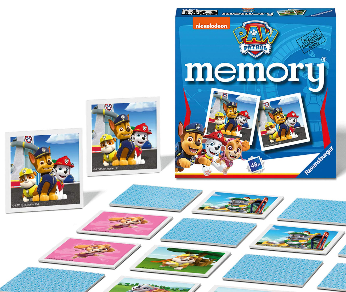 Ravensburger Paw Patrol Toys - Mini Memory Game - Matching Picture Snap Pairs Game For Kids Age 3 Years and Up