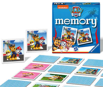 Ravensburger Paw Patrol Toys - Mini Memory Game - Matching Picture Snap Pairs Game For Kids Age 3 Years and Up