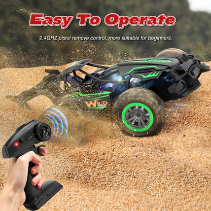 Perbabe RC Car Remote Control Cars, 2.4GHz 20+KM/H High Speed Radio Controlled Cars 2WD RTR All Terrain Off-Road Race Car with Rechargeable Battery Toy Gifts for Kids Boys Girls 3 4 5 6 7 8 9 10