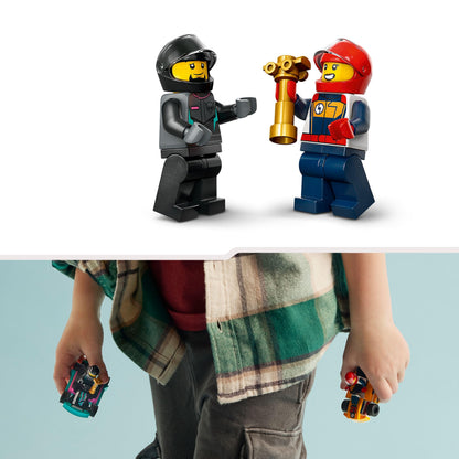 LEGO City Go-Karts playset featuring racing vehicles and two driver minifigures for imaginative play.
