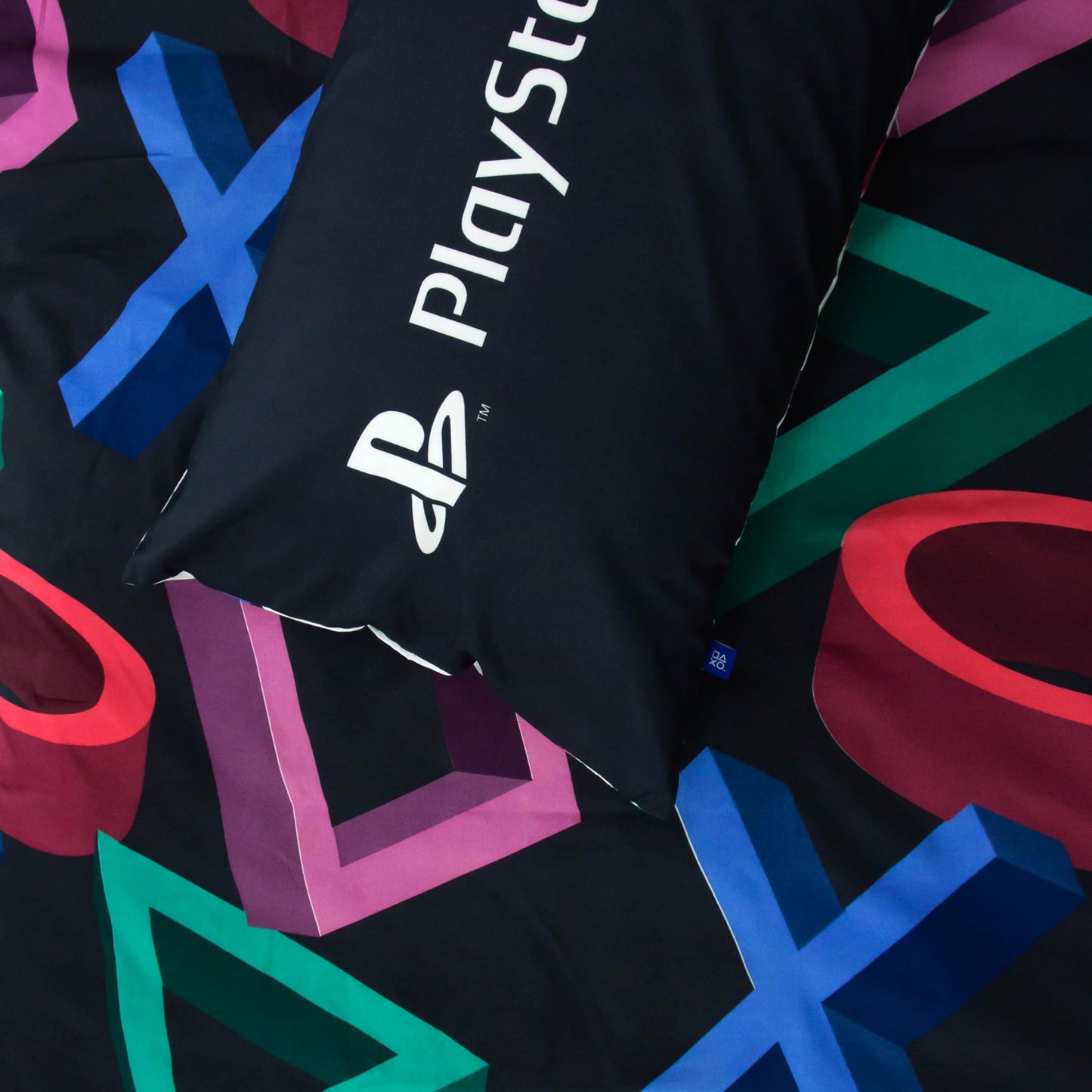 Character World PlayStation Official Single Duvet Cover Set, Abstract Design | Reversible 2 Sided Bedding Cover Official Merchandise Including Matching Pillow Case | Gaming Single Bed Quilt