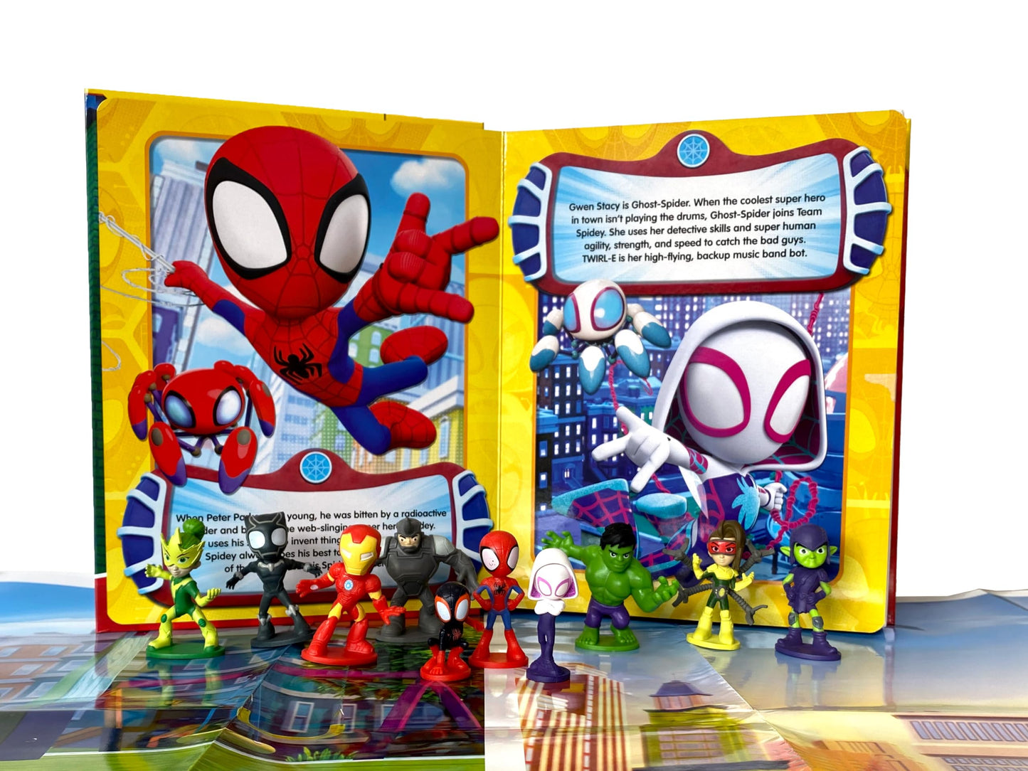 Marvel Spidey and his Amazing Friends My Busy Books - Storybook, 10 figurines, playmat