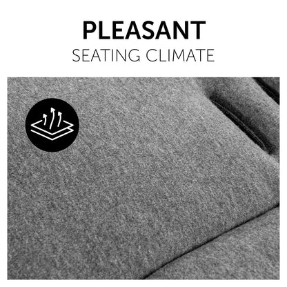 hauck padded pushchair liner in charcoal, soft breathable cotton, fits most strollers and bike trailers, machine washable for easy care