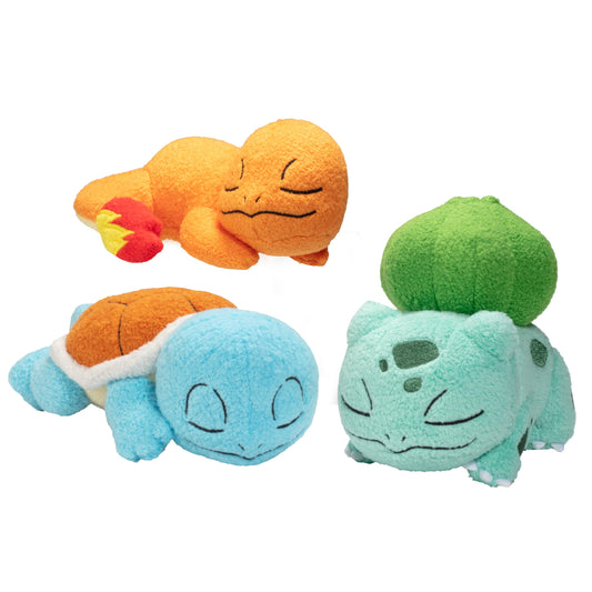 Pokémon Sleeping Plush - 5-Inch - Bulbasaur, Charmander, Squirtle