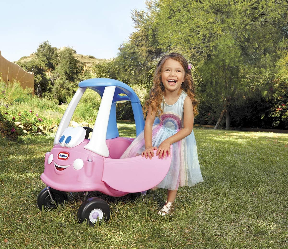 little tikes Princess Cozy Coupe Car - Ride-On with Real Working Horn, Clicking Ignition Switch, & Fuel Cap, 84 cm (H) x 72 cm (W) x 44 cm (D)