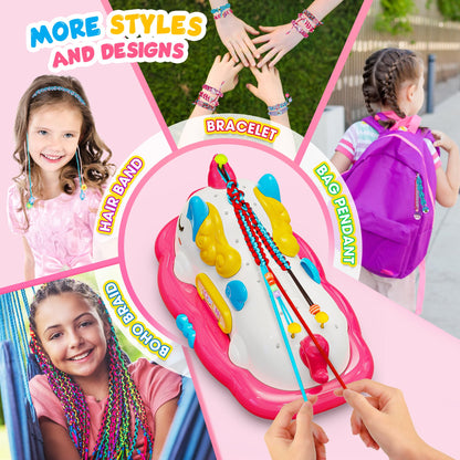 Hot Bee Unicorn Friendship Bracelet Making Kit, Sticky Rolls Bracelet Making Kit, Unicorn Gifts for Girls 4-8 Year Olds, Jewelry Making Kits for Girls, Creative Gifts Girl Toys Age 4 5 6 7 8