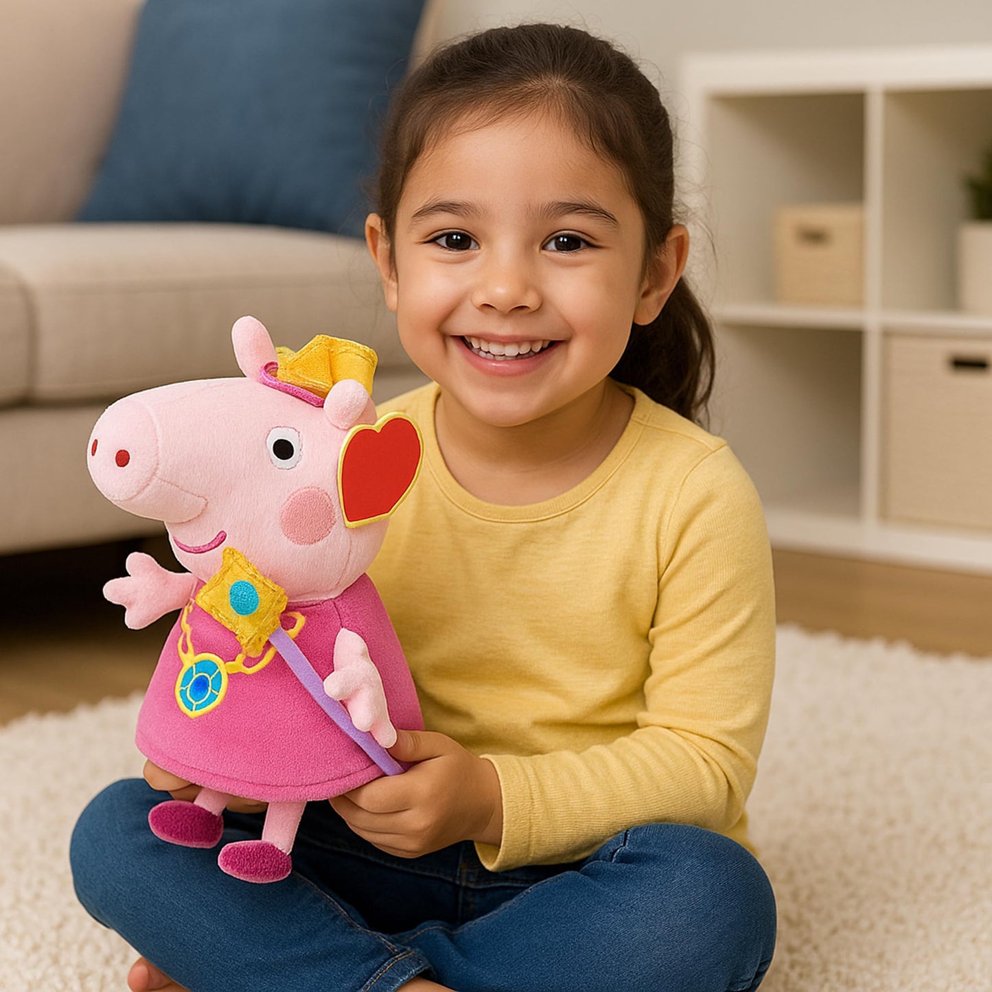 Peppa Pig Princess Peppa Beanie Baby, plush toys (Approximately 7" tall)