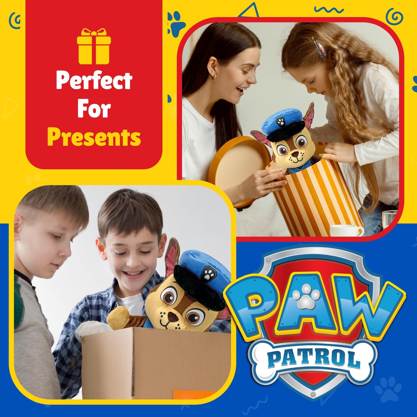 TY Chase Paw Patrol Soft Plush Toy for Kids, Cuddly Teddy, Collectible Stuffed Toy, Beanie Babies Range, Regular