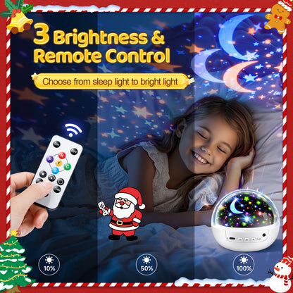 COOLNIGHT COONIGHT Sensory Toys for Babies, 93 Lighting Mode+Dimmable+Timer+Remote Sensory Lights Star Projector, 360° Rotate Kids Night Light Projector,Baby Boy Gifts Baby Girl Gifts Newborn Toy