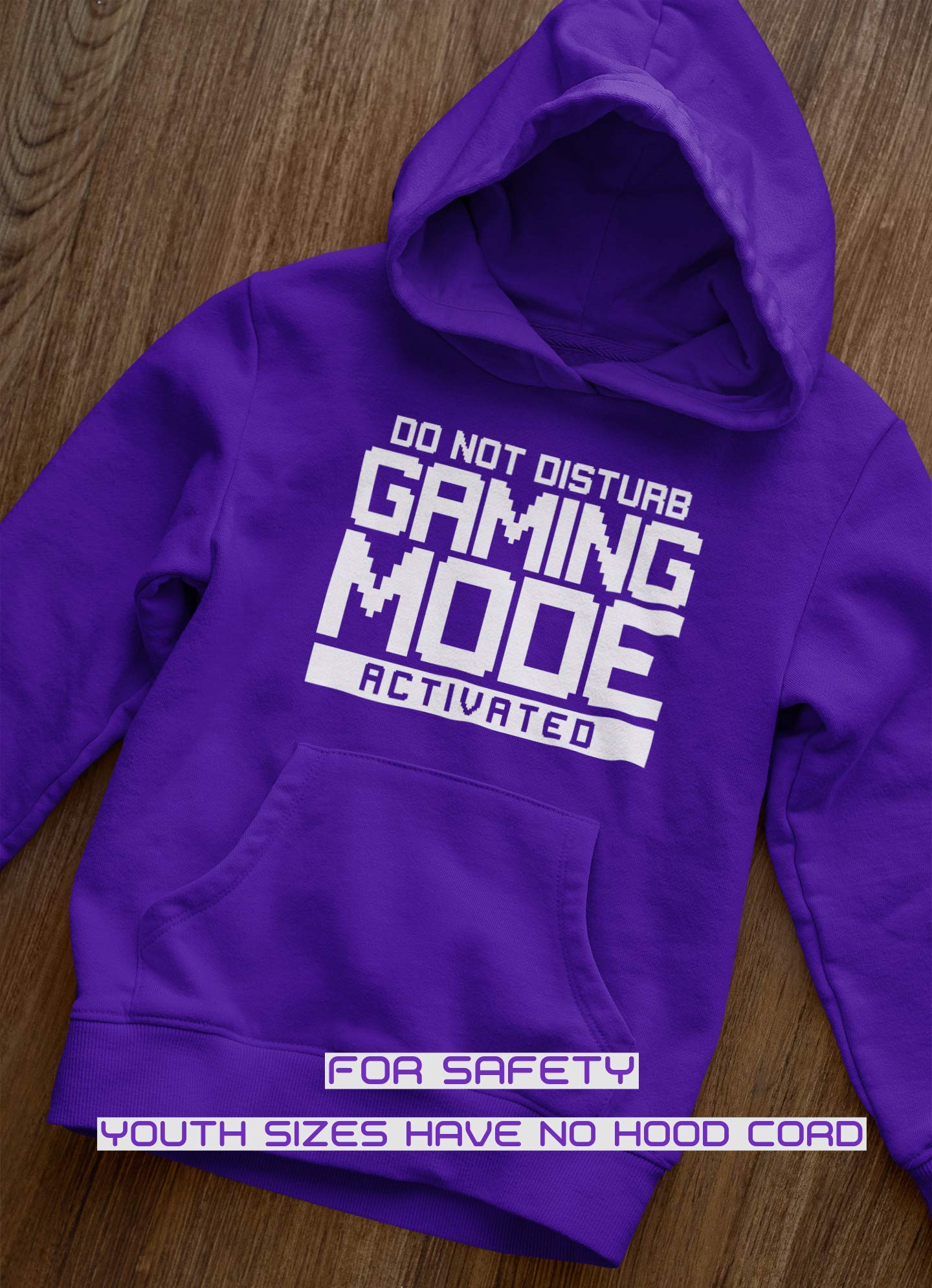 HotScamp "Do Not Disturb" gaming hoodie for kids and adults, blue unisex hoodie with gamer console design, suitable for teens 9-11 years.