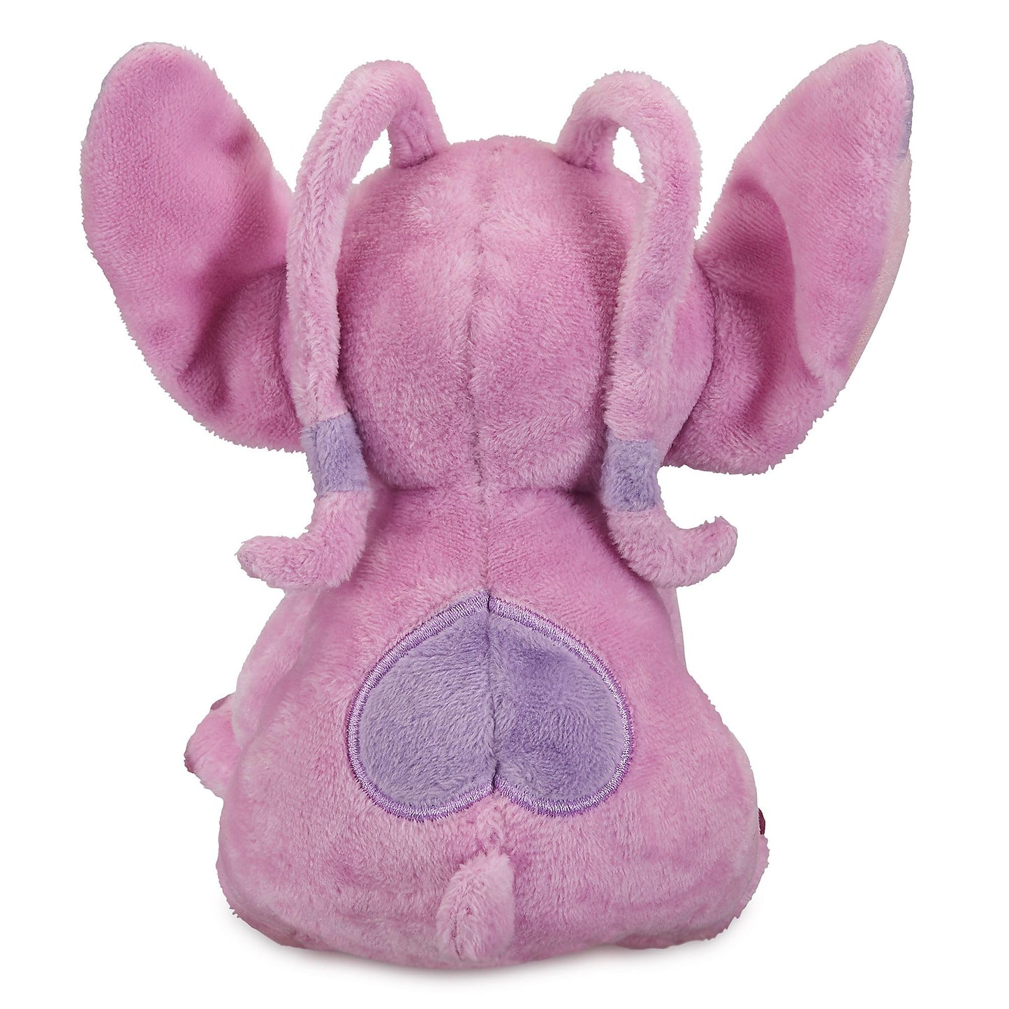 Disney Store Angel Mini Bean Bag Plush of Stitch, 17cm pink stuffed alien toy, soft and cuddly for children ages 0+