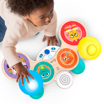 Baby Einstein Together in Tune Drums toddler musical toy with wooden drums and magic touch sensors for ages 12 months+