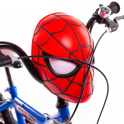 Huffy Boys Spiderman Bike 14 Inch Wheel with Spiderman Mask Handlebars Ages 4-6, 105-117cm, Blue