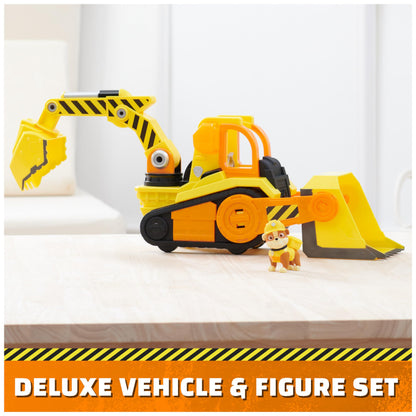 Rubble and Crew, Bark Yard Deluxe Bulldozer Construction Truck Toy with Lights, Sounds and Rubble Action Figure, Kids’ Toys for Boys and Girls Aged 3+