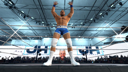 WWE 2K26 Standard Edition PlayStation 5 game case with cover art featuring WWE wrestlers and the 2K logo.
