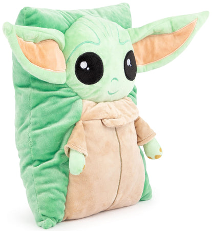 Jay Franco Star Wars The Mandalorian Grogu Baby Yoda Plush Snuggle Pillow - Super Soft 3D Bed Cushion