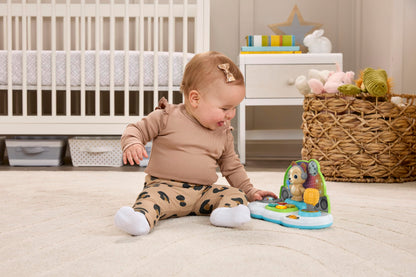 VTech Baby DJ Jams Puppy, Interactive Musical Toy, 60+ Songs and Melodies, Music, Learn & Play Modes, Fun DJ Features, Suitable for Ages 9, 12, 18 Months Plus, English Version