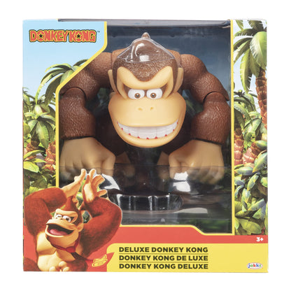 Super Mario brand Donkey Kong action figure, 6-inch tall, posable, suitable for play and display, for kids and collectors.