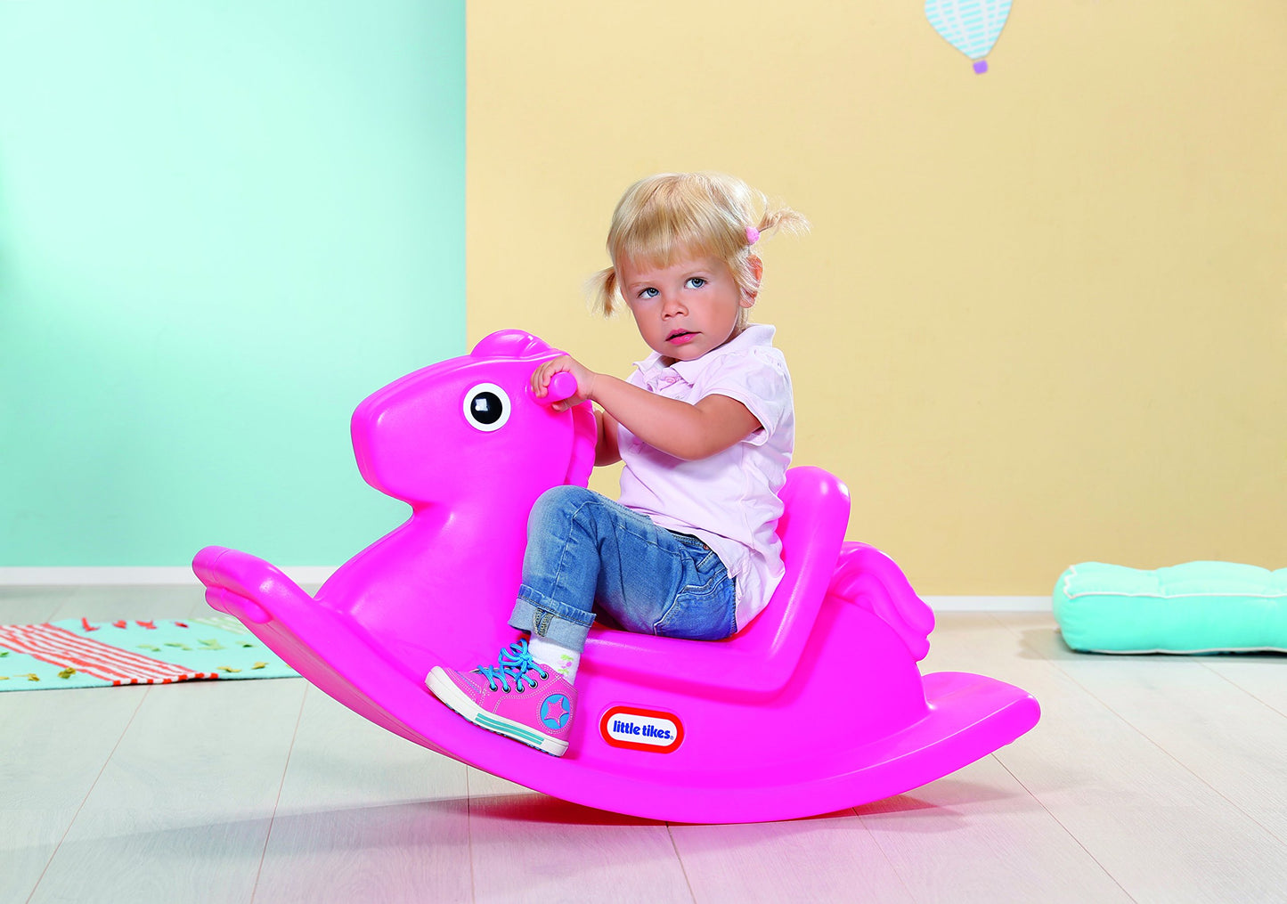 Little Tikes Rocking Horse. Toddler Rocking Toy With Easy Grip Handles and Stable Saddle. Durable, Stable, Kid-Safe Toy For Indoor or Outdoor. Magenta,Aged 18 Months +,26.4 x 28.6 x 48.5 cm