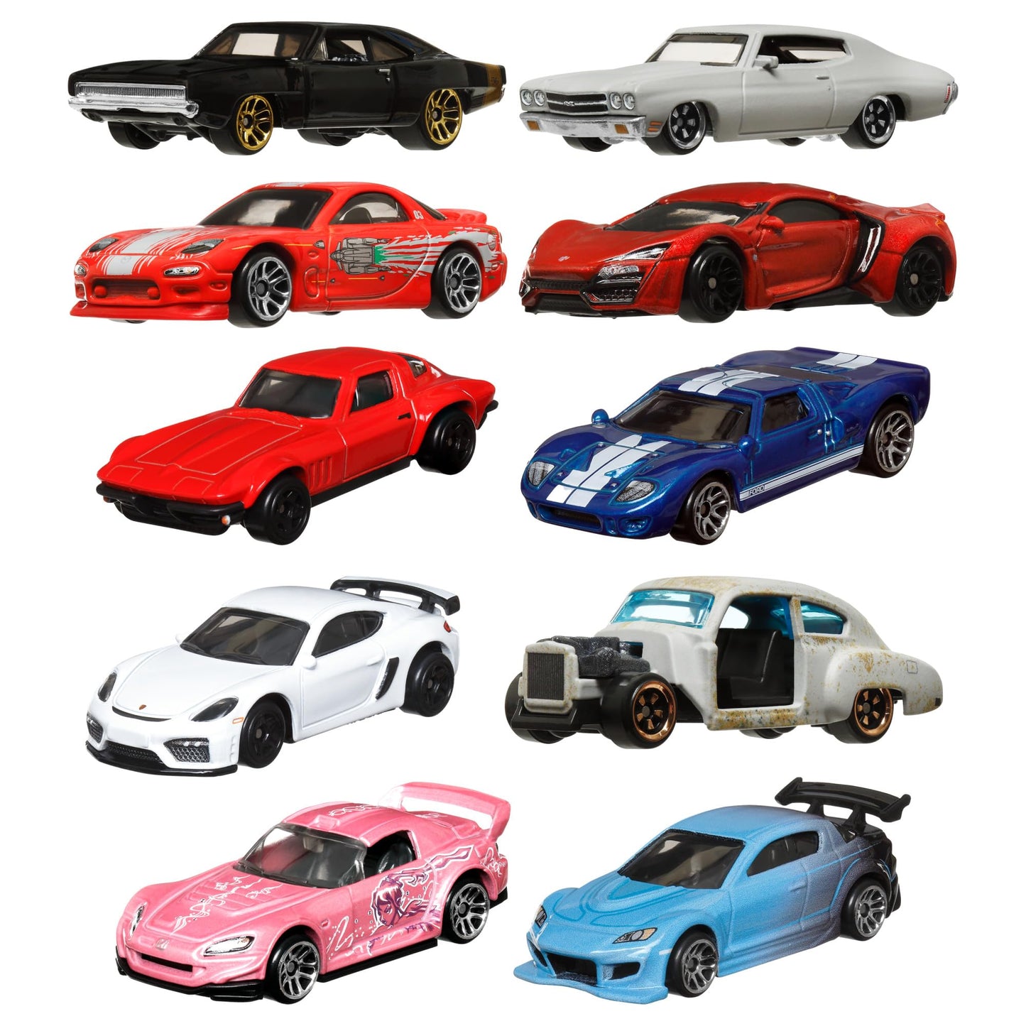Hot Wheels Fast and Furious Dominic Toretto Car 1950 Chevy Fleetline Model Die Cast Scale 1:64 - Length 7 cm - HRW49