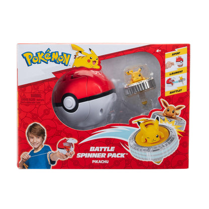 Single-pack Pokémon Battle Spinner featuring Pikachu character with vibrant colors and dynamic design.