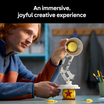 LEGO Ideas Disney Pixar Luxo Jr. Lamp Building Set for Adults - Movie Memorabilia Model with Hidden Film References - Home Office Desk Decor - Collectible Gift Idea - 21357