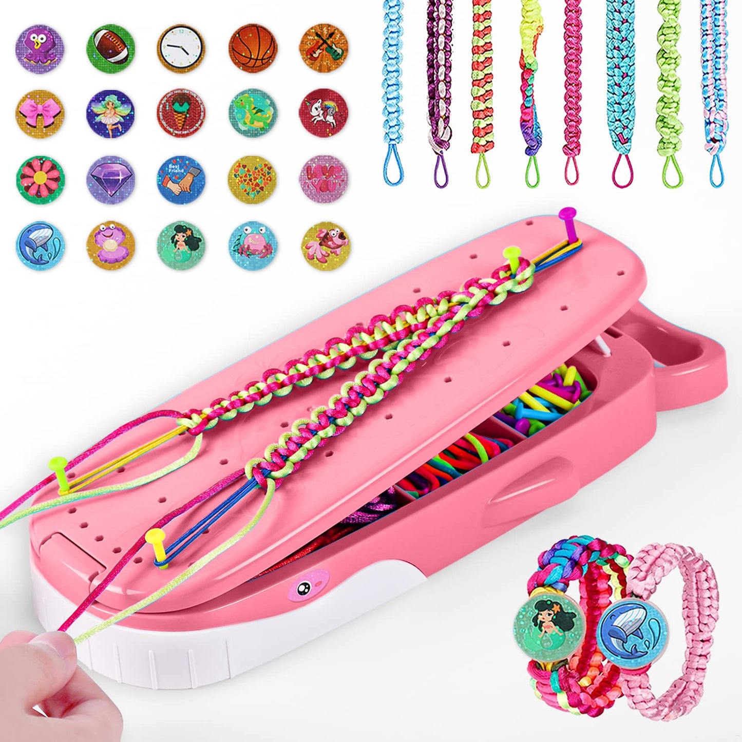 Bracelet Making Kit for Girls, Whale Shaped Jewellery Making Kit Crafts for Girls Ages 6-12, DIY Bracelet String Travel Rewarding Activity Set, 6 7 8 9 10 11 12 Years Old Girl Birthday Gift