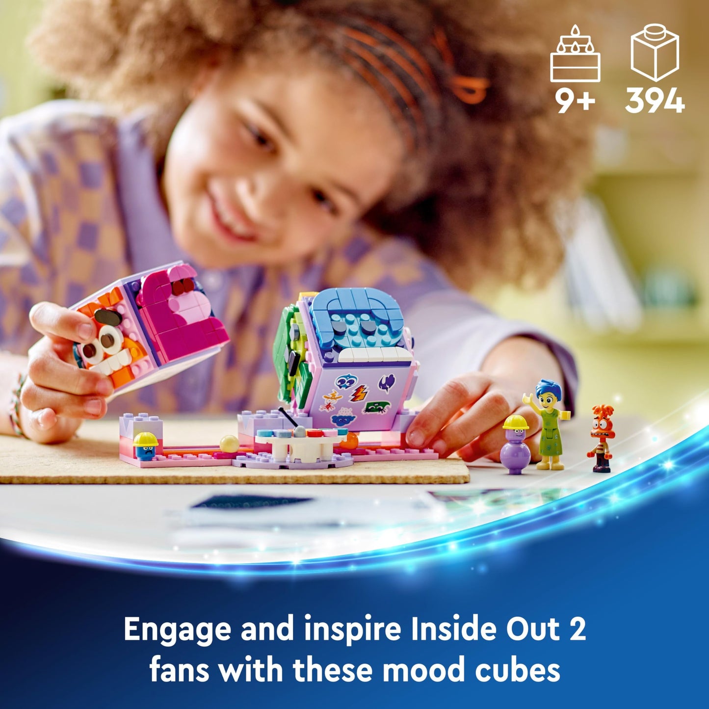 LEGO Disney Pixar Inside Out 2 Mood Cubes Playset, Building Toy for 9 Plus Year Old Girls & Boys, Includes Character Mini-Doll Figures from the Film, Fun Gift to Share Emotions like Joy 43248