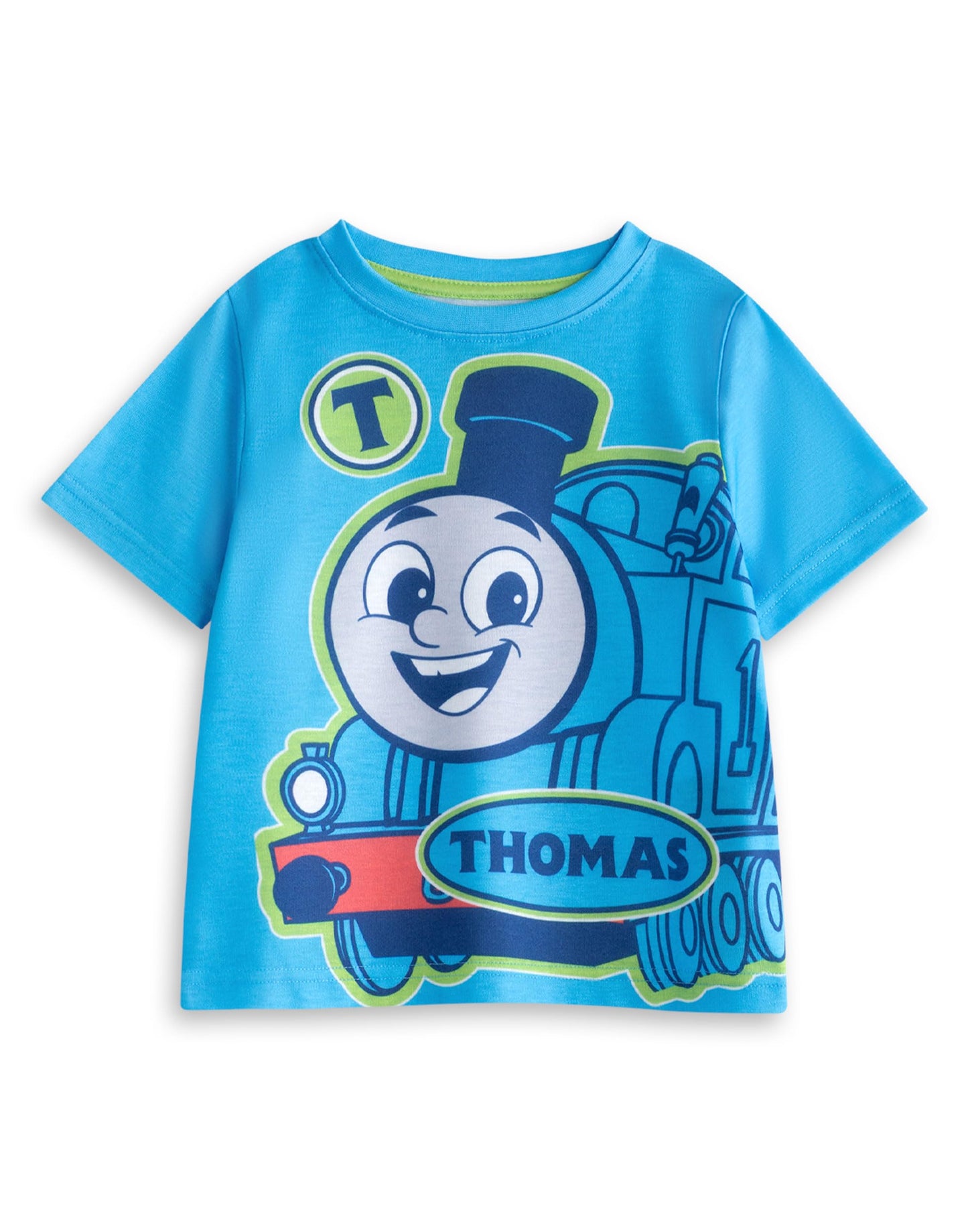 THOMAS & FRIENDS Thomas and Percy Boys Short Sleeve Pyjama Set | Blue & Green Thomas the Tank Engine & Percy Long Leg PJs | Kids Cartoon Sleepwear | Thomas Merch - 5-6 Years