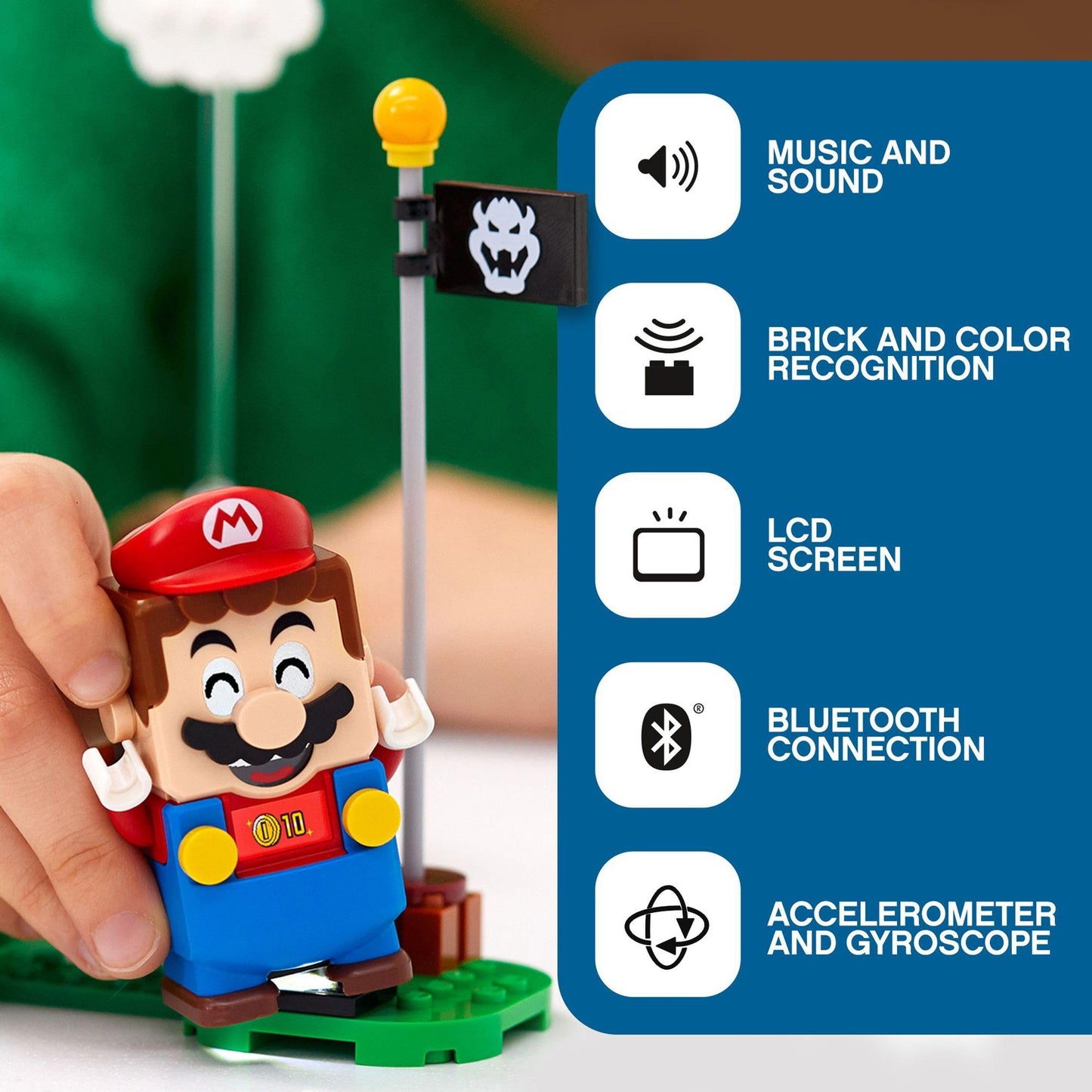 LEGO Super Mario Adventures with Mario Starter Course set featuring buildable toy game and interactive Mario figure for kids aged 6+