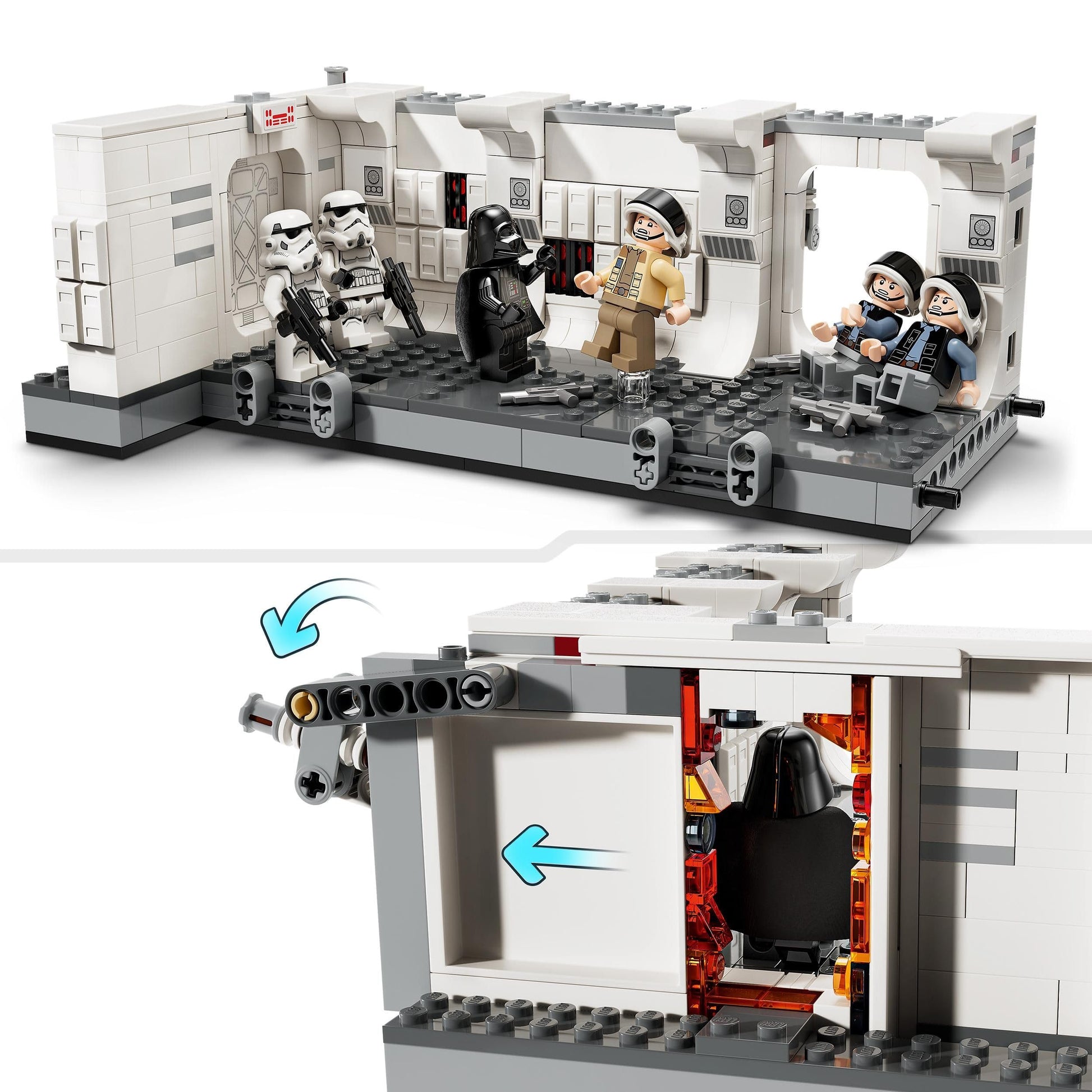 LEGO Star Wars Tantive IV set with door blast feature and 7 minifigures including Darth Vader and ARC Trooper Fives.