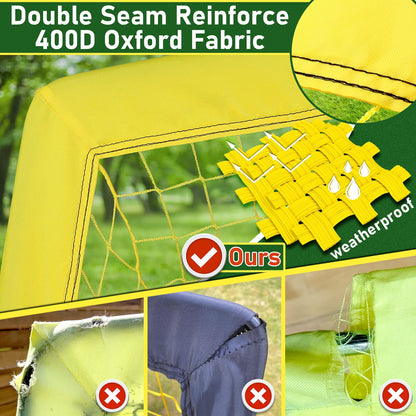 Happy Jump Portable Pop Up Football Goals | Weatherproof Football Nets – 5x3.6FT Single Pack for Garden & Outdoor Training